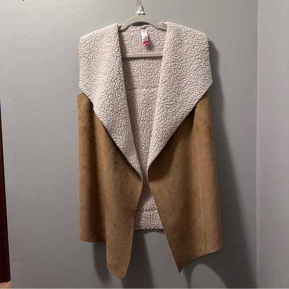 Willie Nelson ride me back home No Boundaries Junior Cozy Sueded Sherpa Vest - Picture 4 of 6